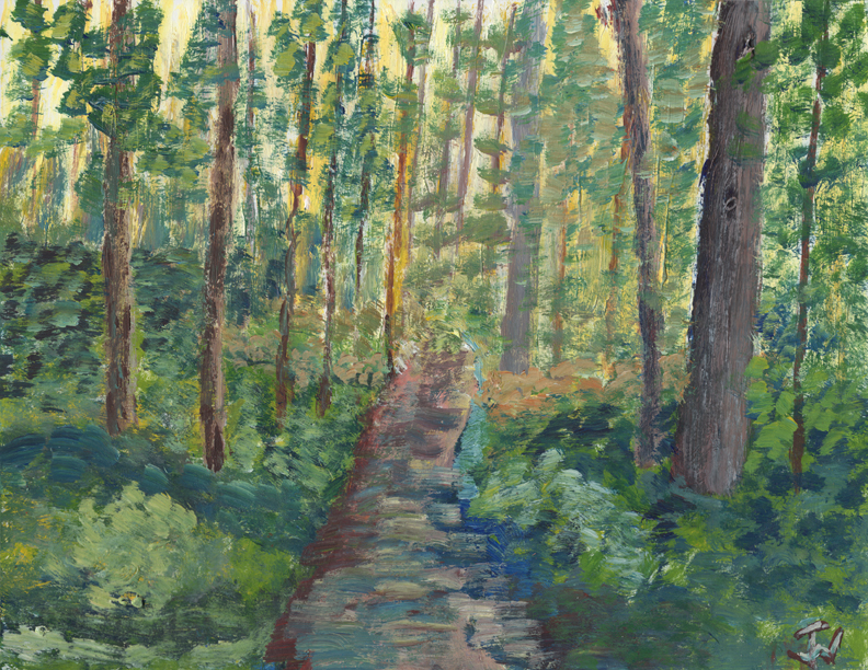 Acrylic on Cardstock 8.5 x 11in For Sale